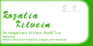 rozalia kilvein business card